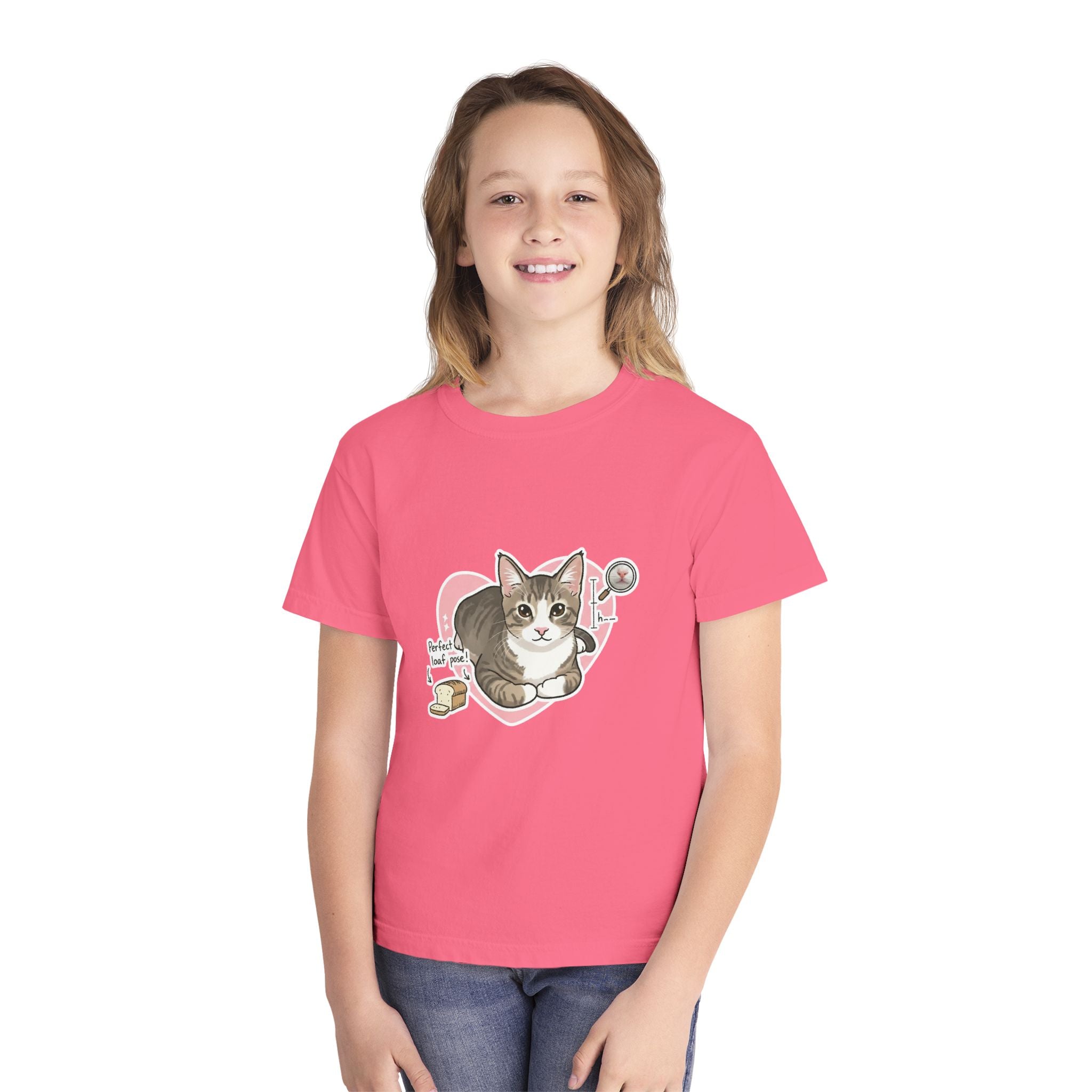 Cute Kitten Heart Youth Tee – “Perfectly Loved” Cat T-Shirt for Kids