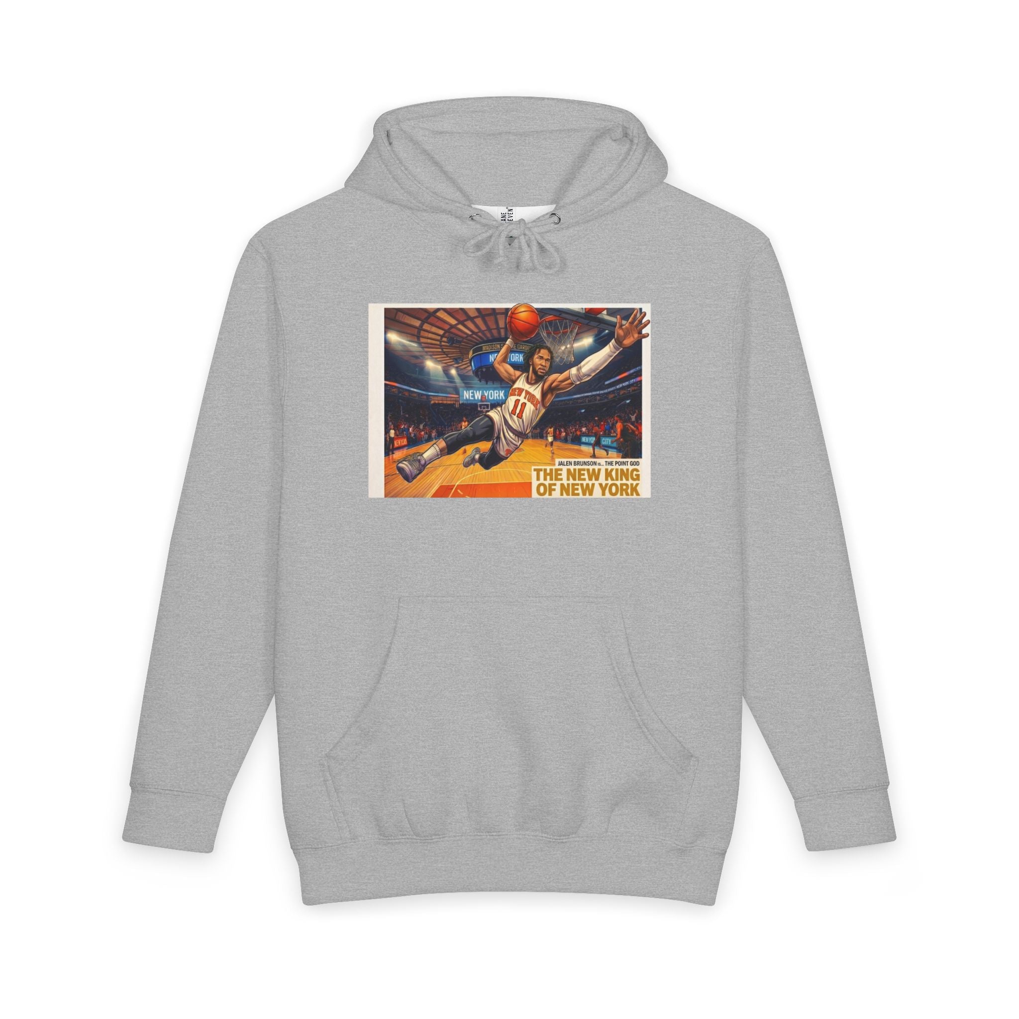 Jalen Brunson Basketball Hoodie — "The New King of New York" Graphic Pullover