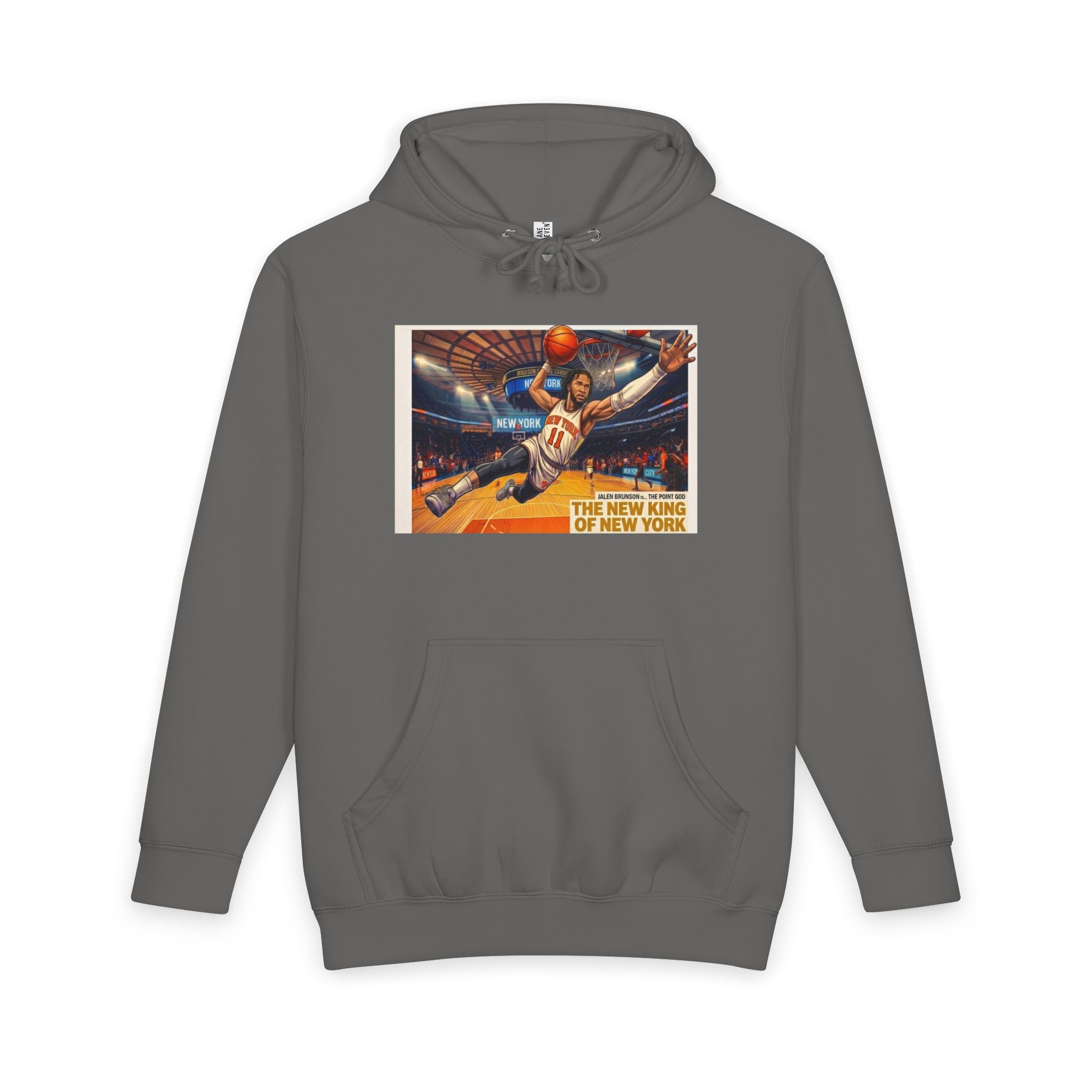 Jalen Brunson Basketball Hoodie — "The New King of New York" Graphic Pullover
