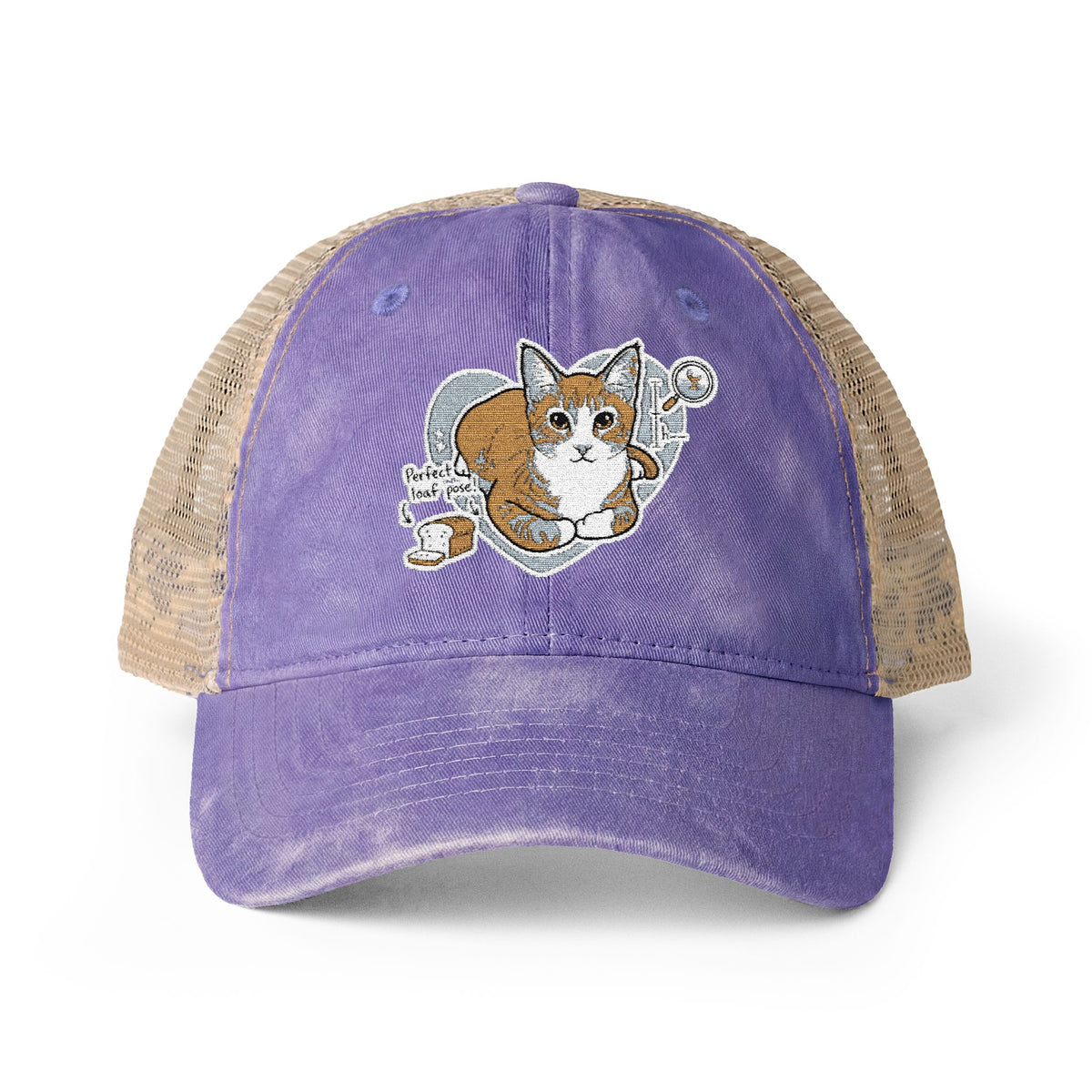 Women's Washed Cat Mesh-Back Cap