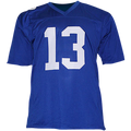 Autographed New York Giants Odell Beckham Jr. Blue #13 Custom Jersey