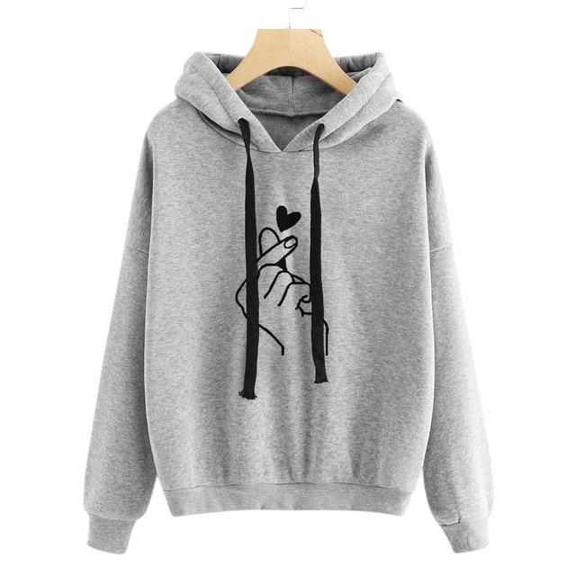 KPop Korean Finger Heart Hoodies