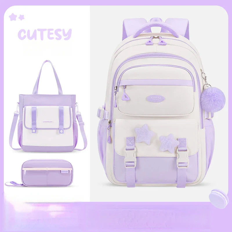 Kawaii Pastel Cutesy Backpack Set