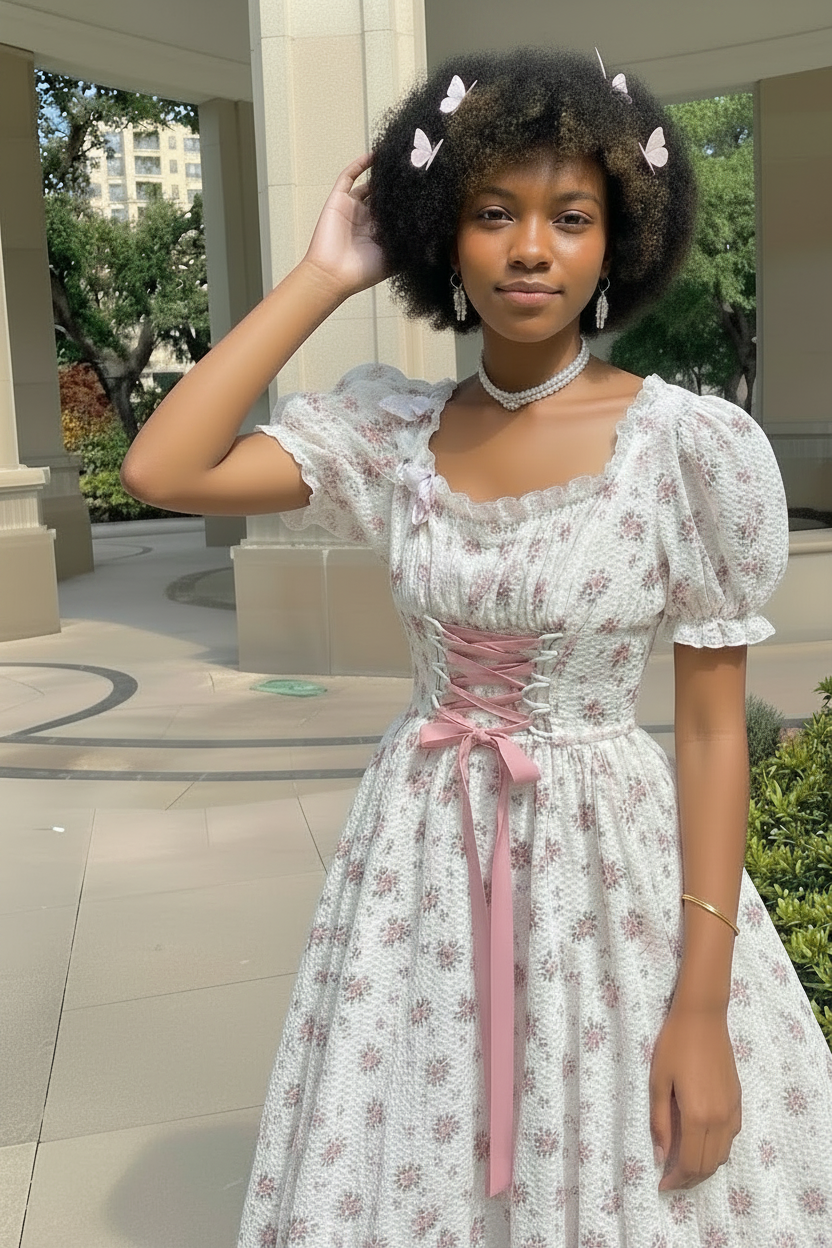 Kawaii Cottagecore Floral Beauty Dress